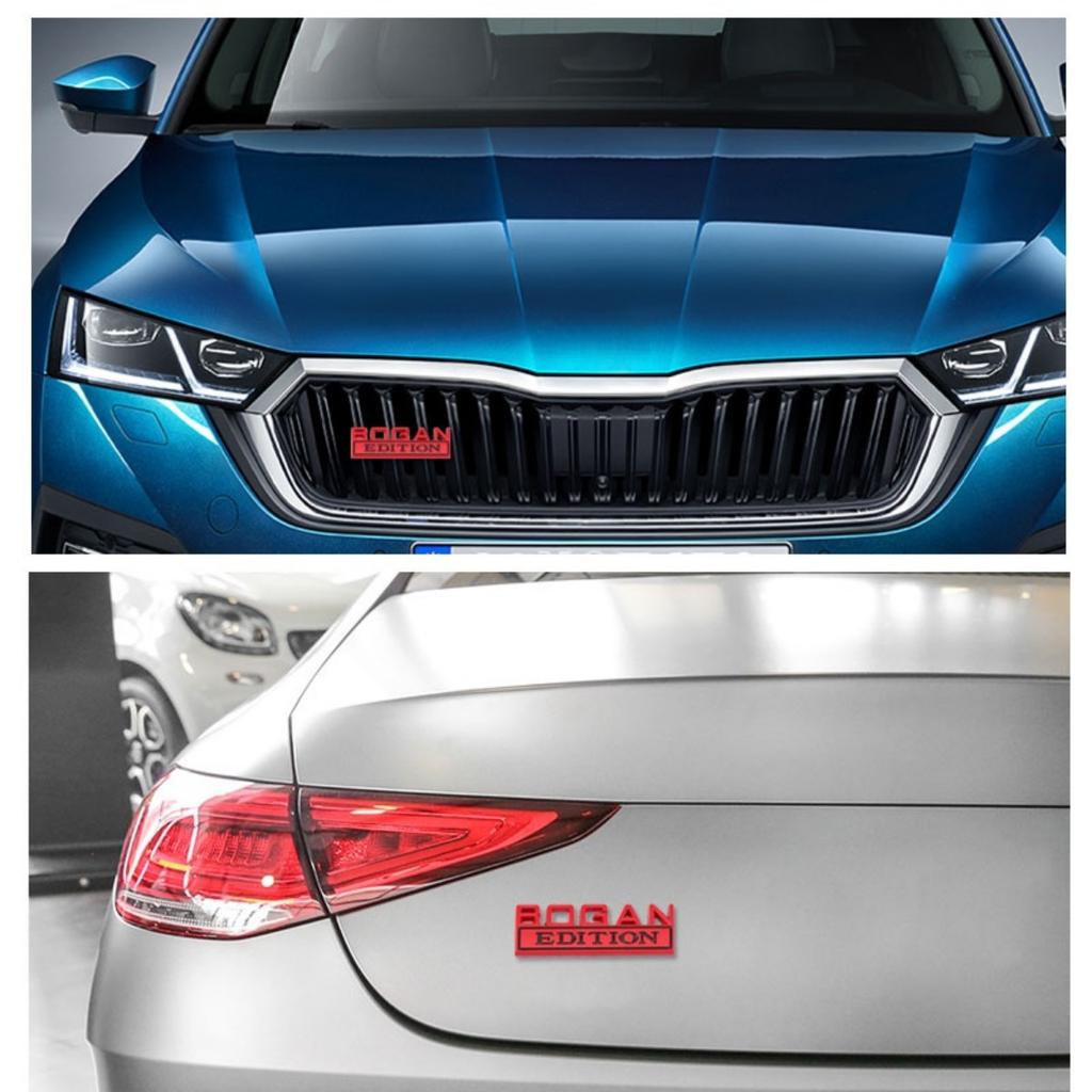 1Pc 3D Metal Bogan Edition Logo Car Front Grille Badge Side Fender Rear Trunk Emblem Sticker Decal