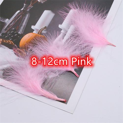 8-12cm Colored Plumas Natural Turkey Marabou Feather Fluffy Plume Wedding Dress Party DIY Decorations Handicraft Accessories
