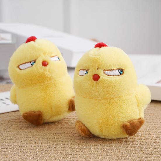 Plush Pendant Lovely Collectible Lightweight Kawaii Angry Little Chicken Keychain Doll Backpack Decoration