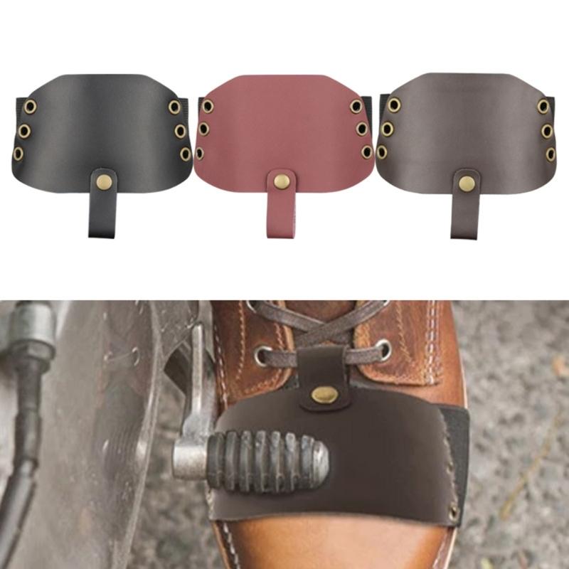 Synthetic Leather Motorcycle Gear Shifts Shoe Protector Boot Cover Shifter Guard Pad For Men and Women Riding Comfort