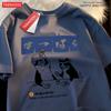 Summer Cotton Woman TShirts Original Japanese Retro Cat Prints Tee Shirts Loose ONeck Soft Comfortable Tops Female Clothes