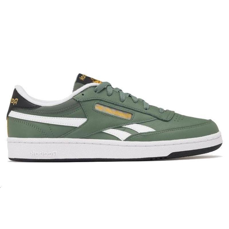 Reebok Club C Series Cushioning, Wear Resistant Low top Skateboard Shoes Unisex Green White Sneakers 100075032