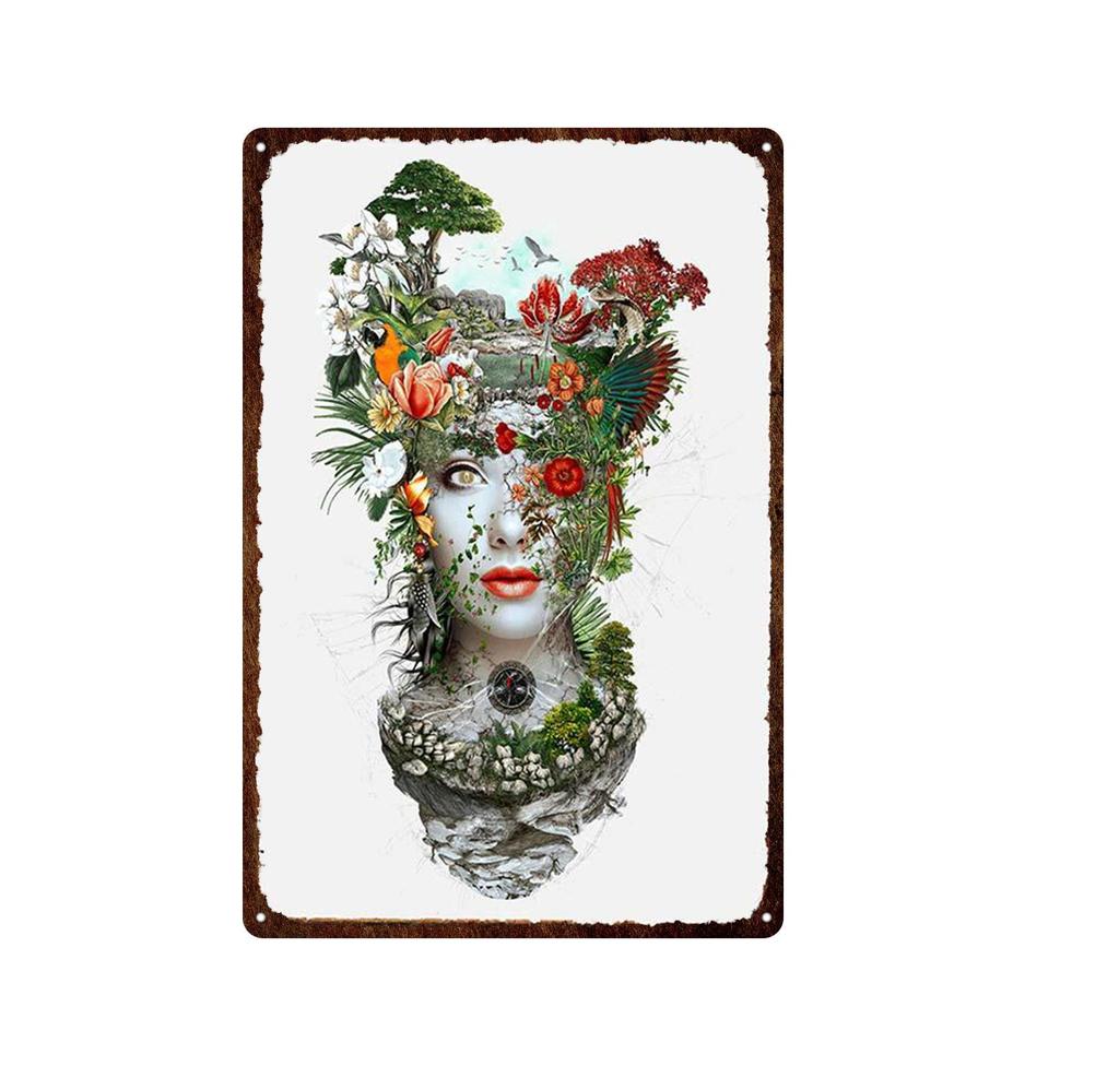 Skeleton Skull Metal Tin Signs Mexican Festival Day of The Dead Plaque Wall Painting Poster Party Shop Home Tattoo Parlors Decor