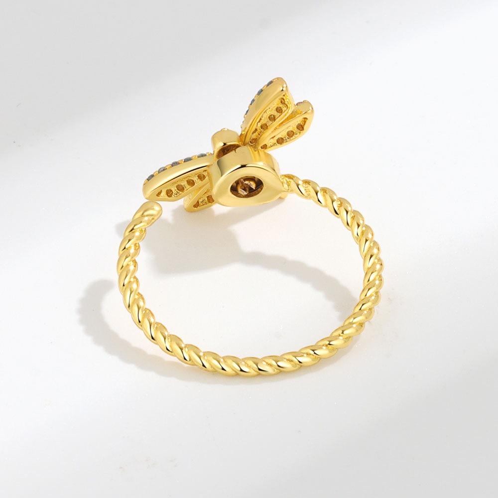 Hot selling dragonfly rotating ring trend simple, versatile, high-end adjustable popular ring