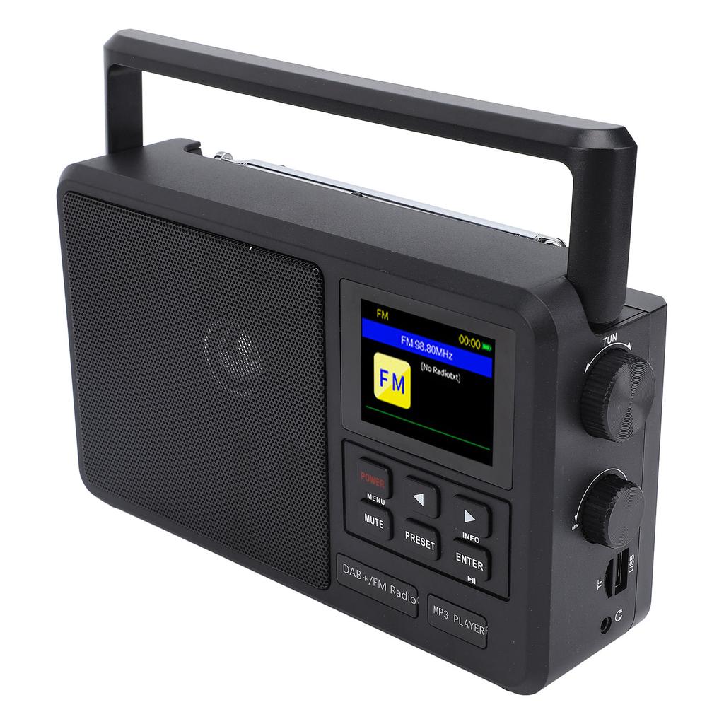 Przenośne Radio FM USB BT Duże Pokrętło Strojenia Wyłącznik Czasowy do Snu Bezprzewodowa Hi-Fi Radio Internetowe DAB FM