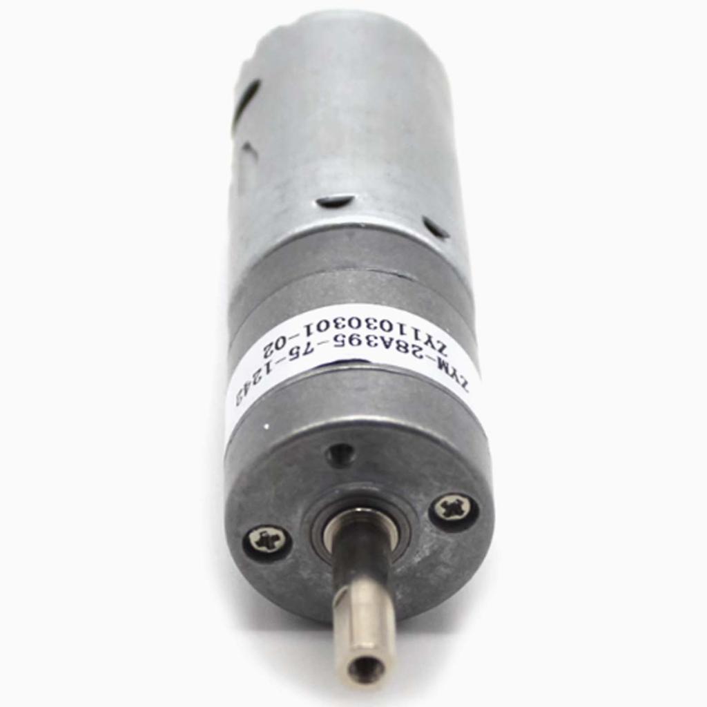 395 Gear Motor 12V 43RPM - M3 Threaded Shaft Robot Motor for DIY/RC/STEM - 6mm Dual Flat Shaft with 19mm Mounting Holes