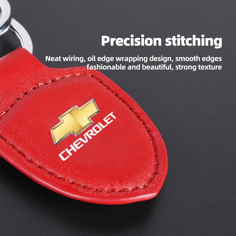 Luxury Leather Car Logo Keychain High Grade Keyring For Chevrolet Spark Captiva Cruze Malibu Equinox Trax Camaro Blazer Traverse