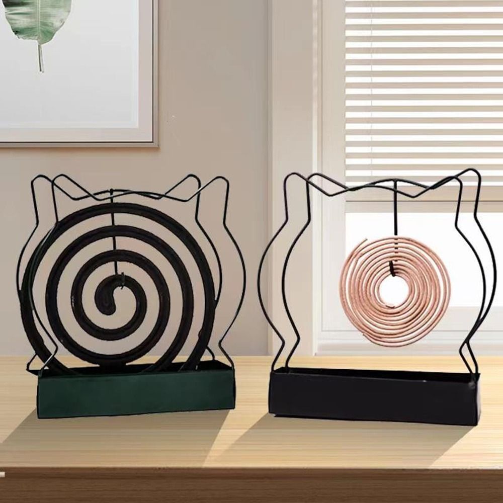Creative Cat Shape Mosquito Incense Holder Hanging Iron Mosquito Incense Burner Anti-Mosquito Mosquito Coil Stand Indoor