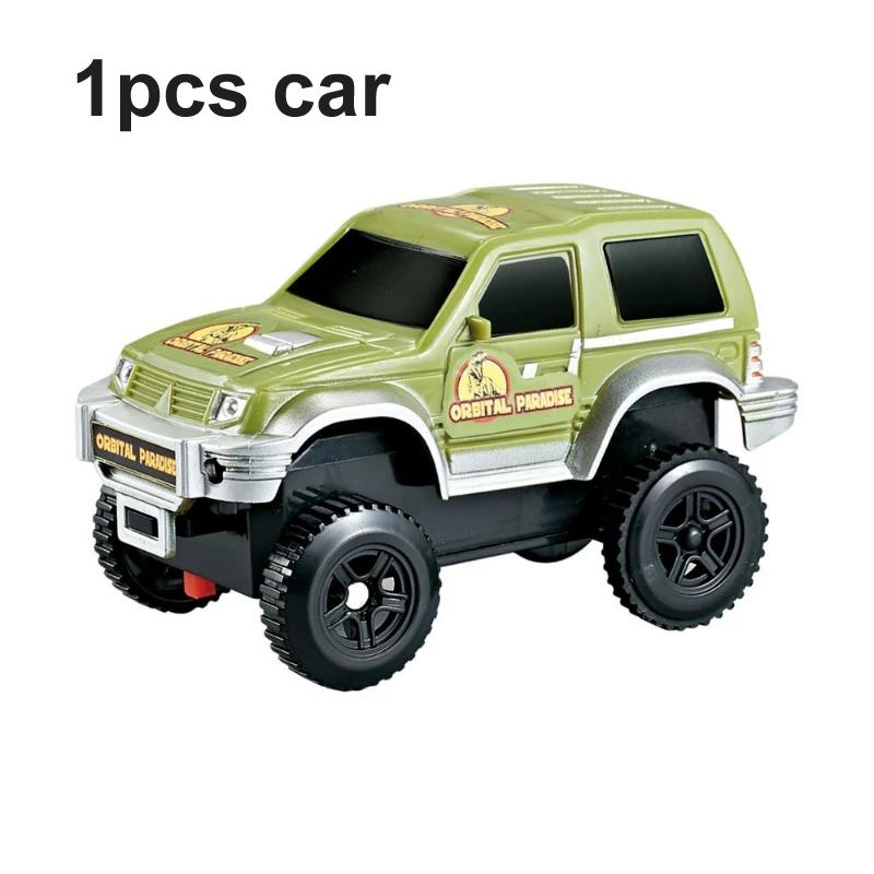 

1/2/3pcs Universal Plastic Rail Car Toys fit for Dinosaur Assembly Bend Flexible Racing Track Toys for Children Gifts