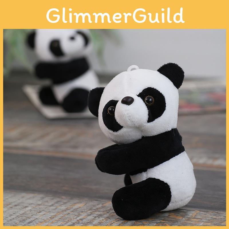 Small Plush Panda Toy With Short Plush Fabric For Childrens Gift And Play