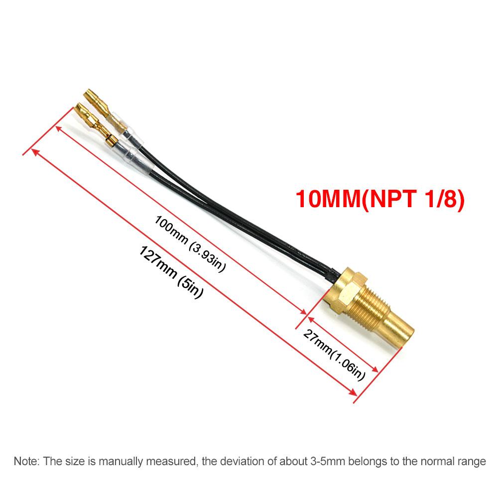 

Waterproof 52MM Dual Gauge Fuel Level Gauge+Water Temp Meter With Alarm 0-190ohm Fuel Level Sender Unit Temperature Sensor 1pc temp sensor