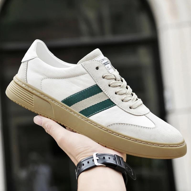 

Бренд Мужская обувь Ручная работа Высокое качество Натуральная кожа Обувь Комфорт Деловой человек Повседневная обувь 2025 Новинка 45 белый