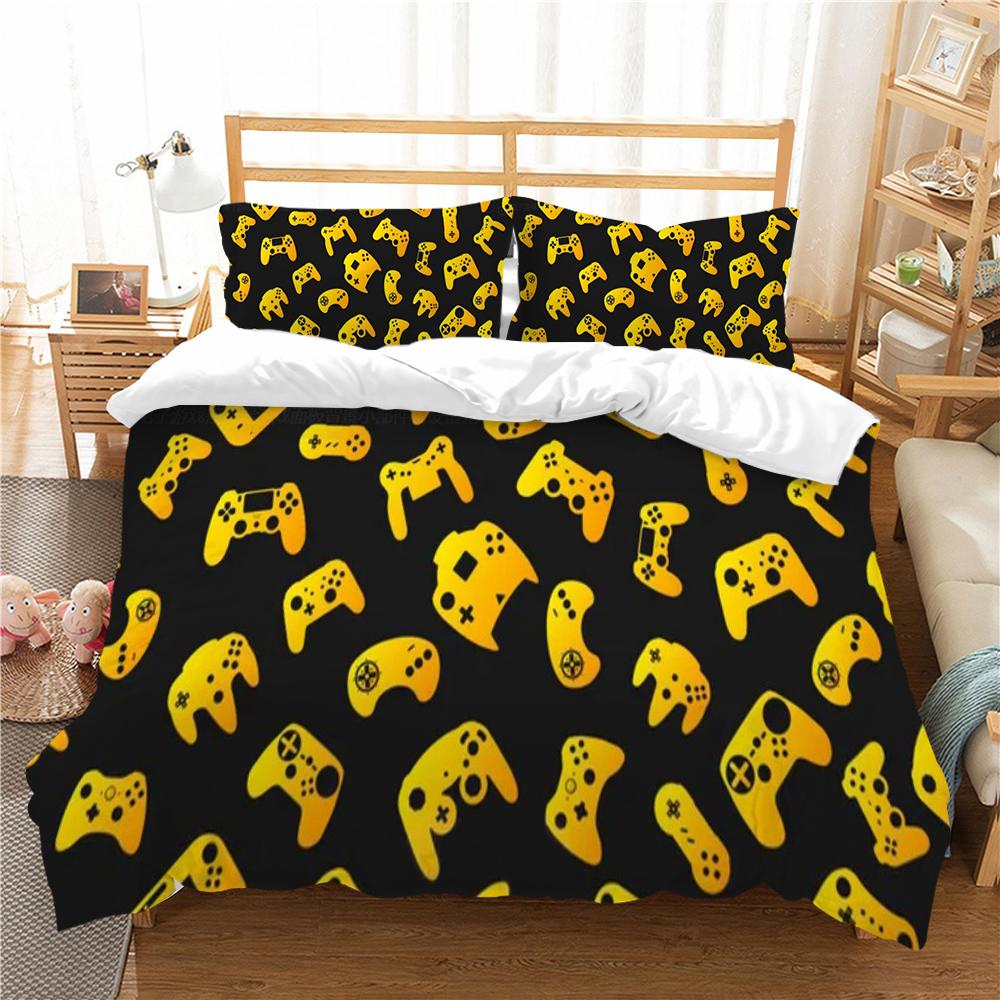 Gamepad Design Kids Soft Breathable Bed Set Bedding Suit Football  Bedroom Bedclothes Decor