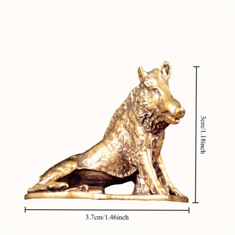 Brass Wild Boar Figurine Pig Model Craft Living Room Office Home Creative Decoration Desktop Ornament