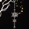 Water Droplet Crystal Style Christmas Snowflake Hanging Acrylic Pendant  Outdoor Indoor