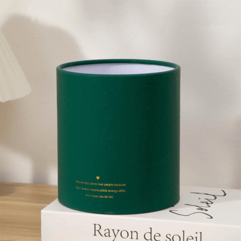 New Rose Flower Gift Box Round Solid Color Gift Packaging Paper Box Bouquet Storage Flower Arrangement Bucket Valentine's Day