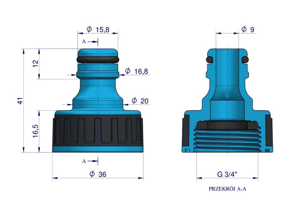 Tap Connector 3/4" / TEGER