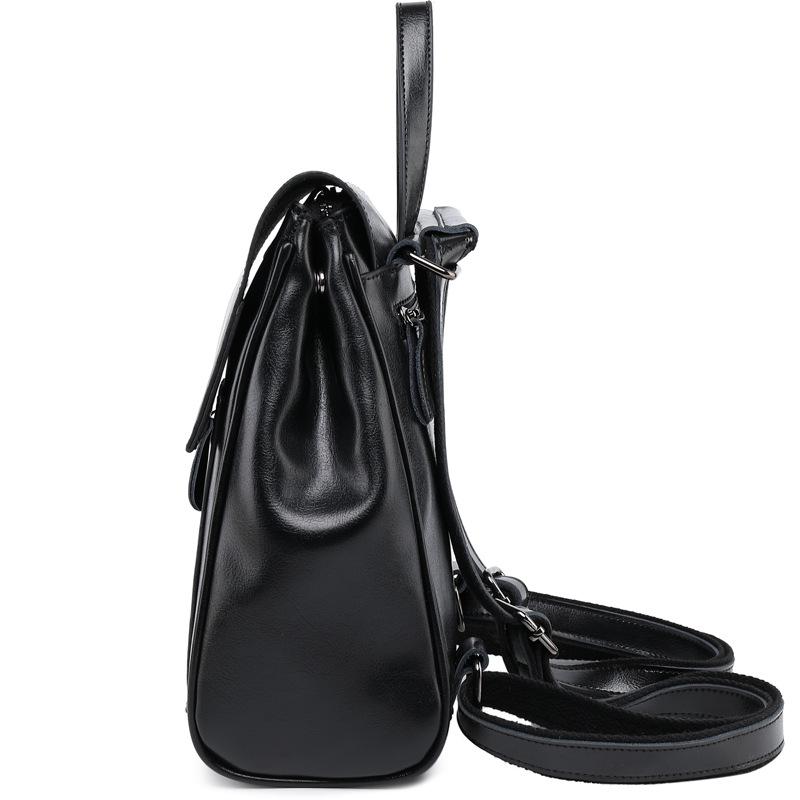 Fashion Bag Genuine Leather Backpack Everything Oil Waxed Cowhide Backpack