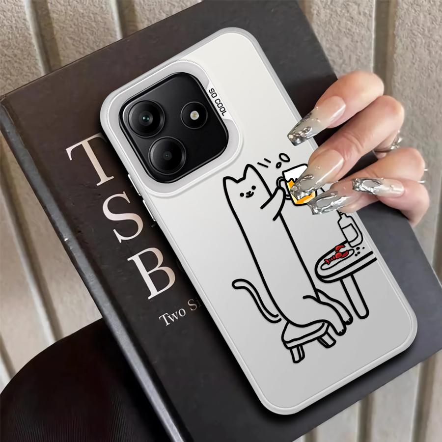 

Смешной Прозрачный Парный Чехол с Котами для Xiaomi Redmi A5 9C A1 A2 Plus K60 10C 14C 12C Note 9 10 13C 9T Задняя Крышка Телефона Redmi A1+