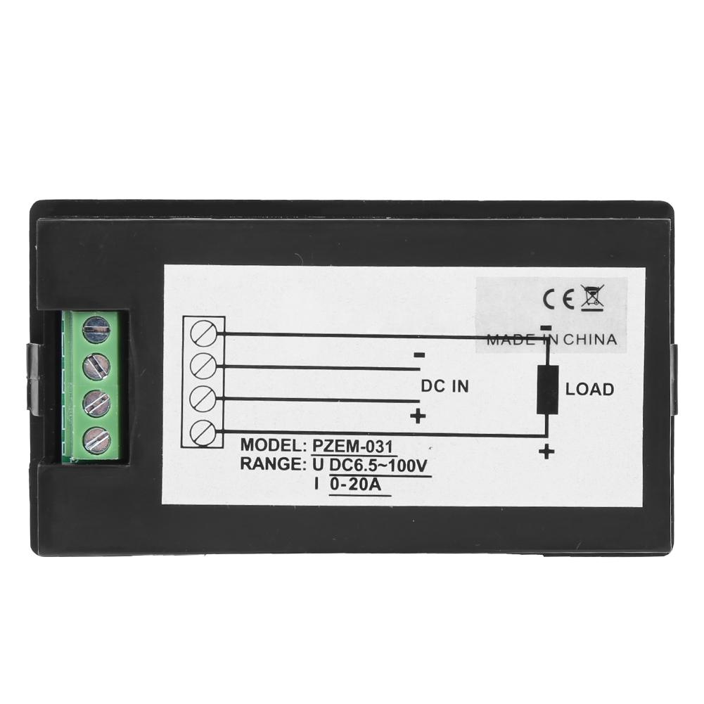 TSPZEM‑031 Voltmeter Ammeter DC Multi‑Function Digital Display LCD Current Meter Tester Detector