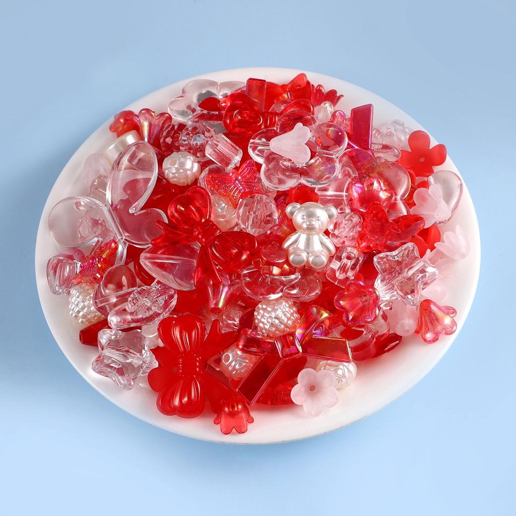 1 Beutel Mischstil Candy Farbe Acrylperlen für DIY Handgemachte Armband Schmuckherstellung Handykette Zubehör