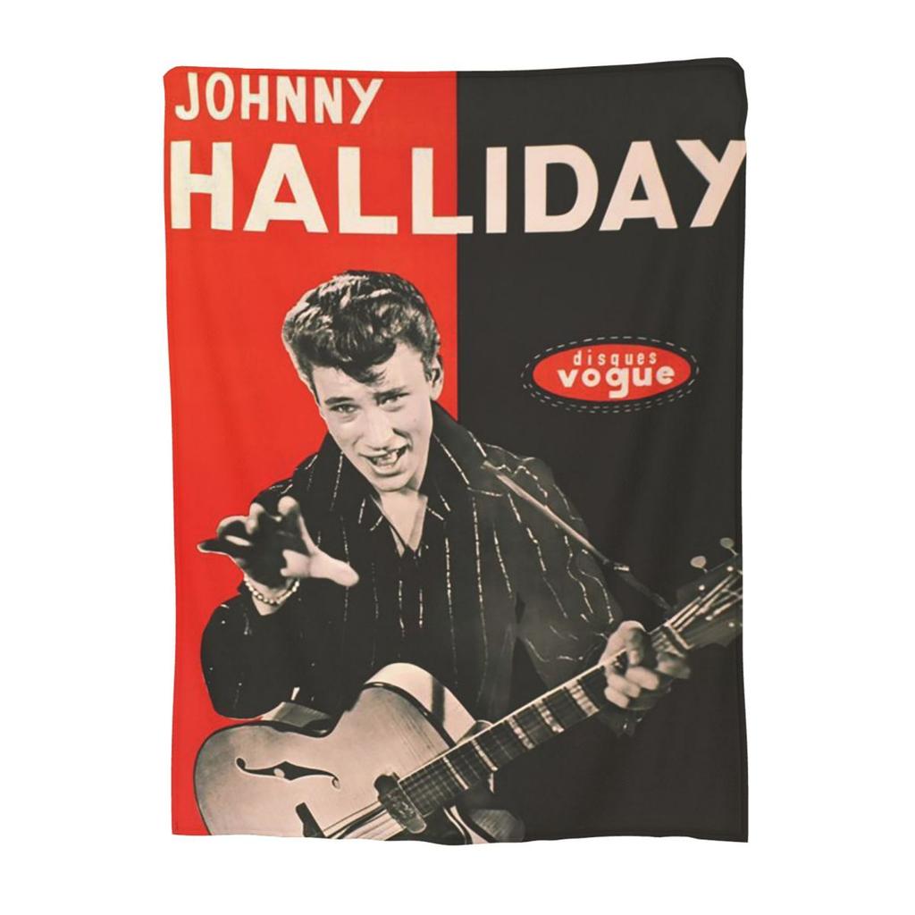 Rockstar Johnny Hallyday Rock'n Roll Decken Flanell Sofa Überwurfdecke Wurfdecken für Zuhause Schlafzimmer Überwürfe Bettdecke Steppdecke