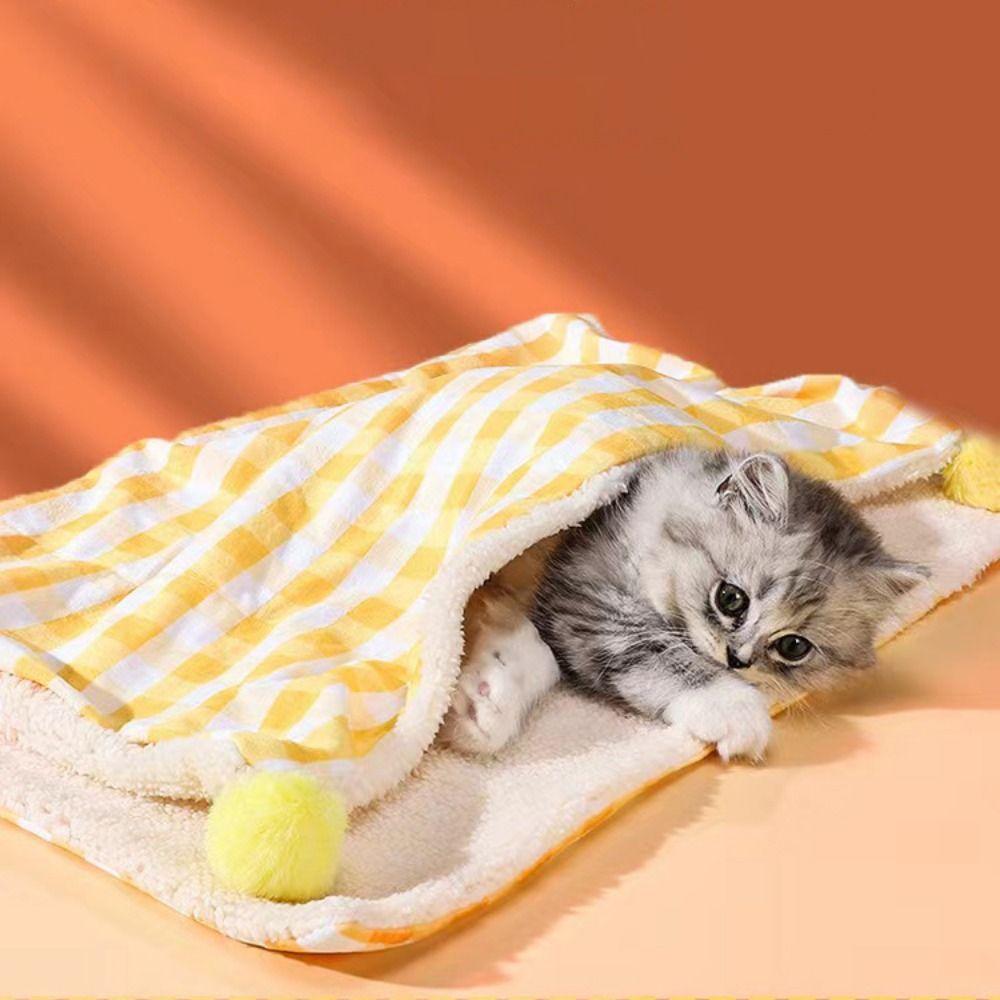 Soft Cat Sleeping Mat Thickened Pet Floor Mat Dog Mattress Pet Bed Cover Autumn