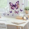 Fantasy Purple Butterfly Bedroom Living Room Entrance Home Background Beautification Decoration Wall Stickers