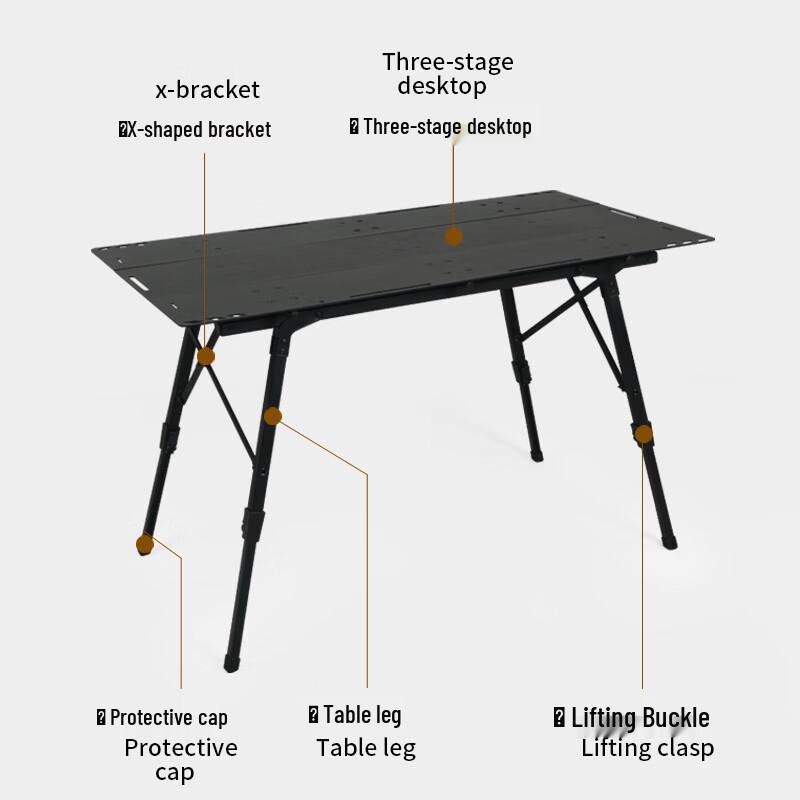 OIMG Portable Aluminum Folding Camping Table