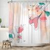 Bohemian Shower Curtain Abstract Art Medieval Tropical Plants Washable Bathtub Shower Curtain with Hook 180x180cm