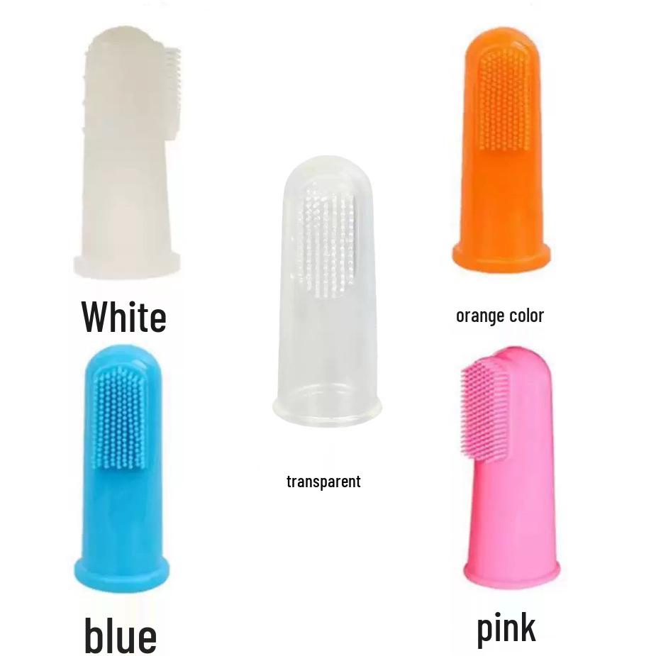 Pet Silicone Finger Toothbrush for Cats & Dogs - Soft, Food-Grade Gum Care Brush