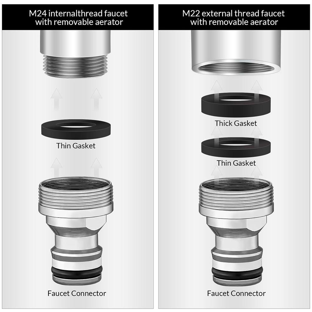 Faucet Adapter Set Garden Hose and Shower Connection Quick Connectors Hose Adaptor Basin Fitting For Garden Watering Tools