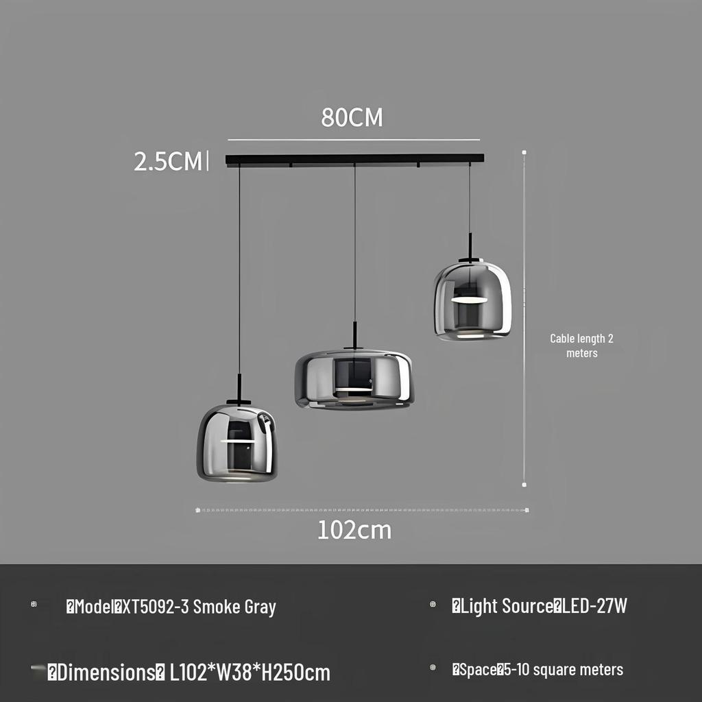 Modern Italian Glass Pendant Light - Nordic Style for Bar, Study, Bedroom