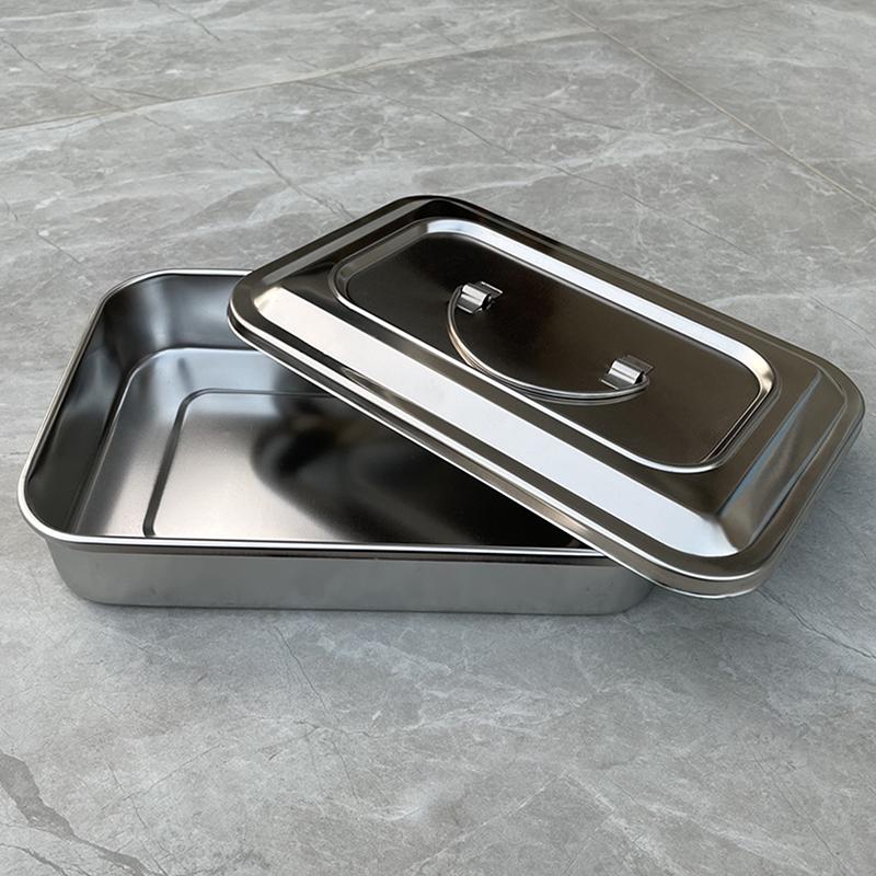 Dental Tray Surgical Nursing Lid Medical Equipment Steriliser Container For Dentist Storage Box Stainless Steel Instrument