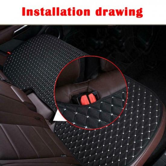 Black Car Rear Seat Cover Protective Pad Chair Cushion Mat Accessories Universal