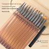 Japanese Translucent Brown Nail Art Brush Set for Color Painting and Flower Drawing with Daisy, Row, Flat, and Round Gel Brushes