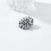 Elegant Floral Stud Earrings With Full Rhinestone Accents Zinc Alloy Lightweight Luxury Fashion Jewelry Women