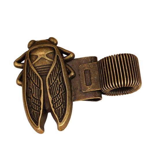 Insect Themed Metal Pen Spring Vintage Metal Clamp for Bee/Cicada Design Clip with Notebooks Journals School