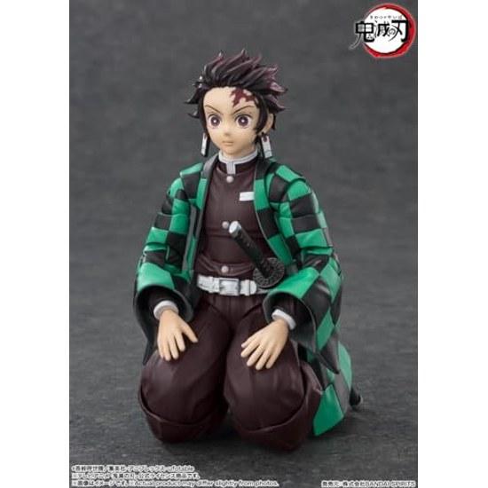 TAMASHII NATIONS S.H. Figuarts Demon Slayer Tanjiro Kamado Approximately 140mm PVC ABS Painted Movable Figure 6-Inch Action -