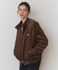 OURHOPE Corduroy Button-Detail Blouson Jacket - Brown