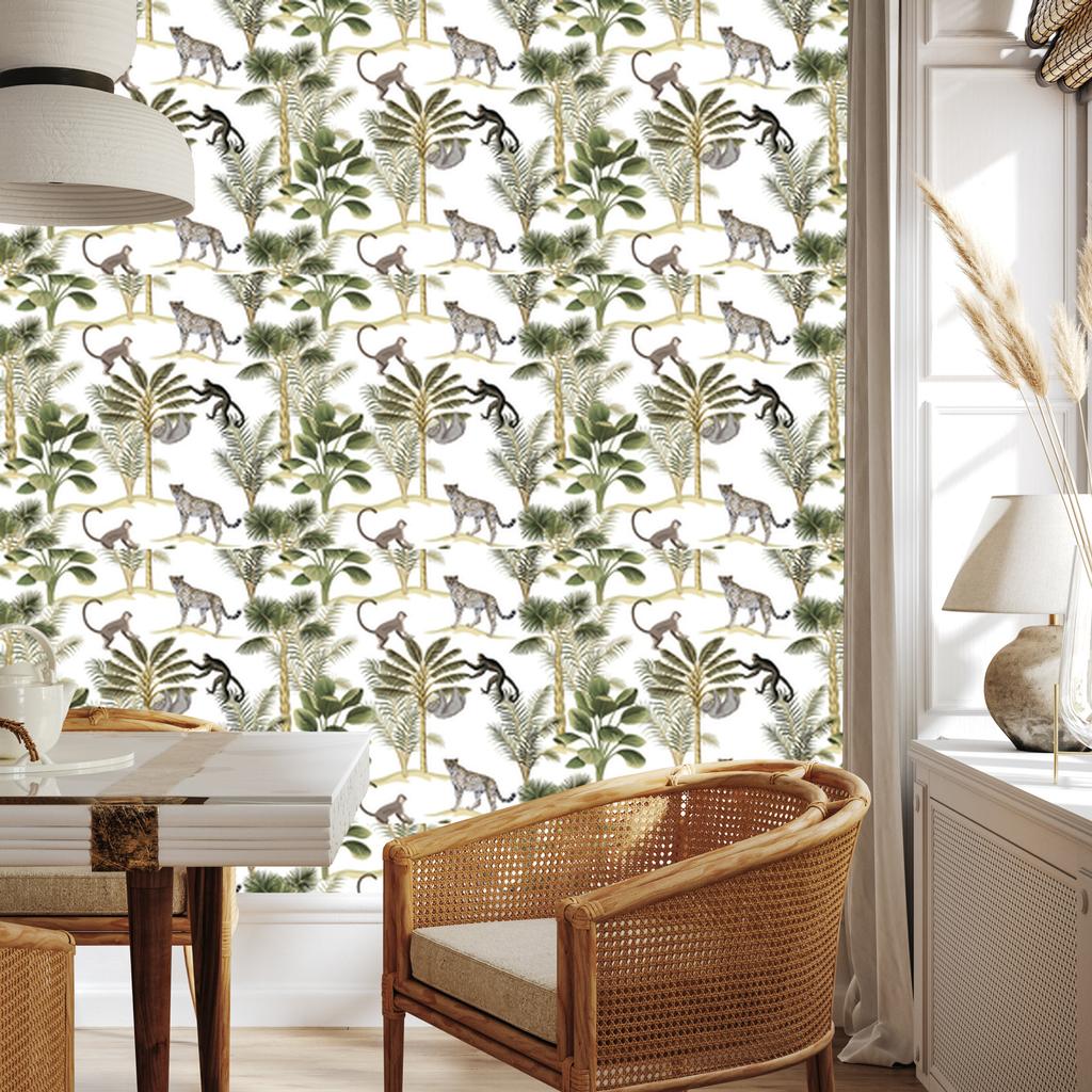 Savannah Animals Wallpaper for Living Room and Bedroom 50x1000