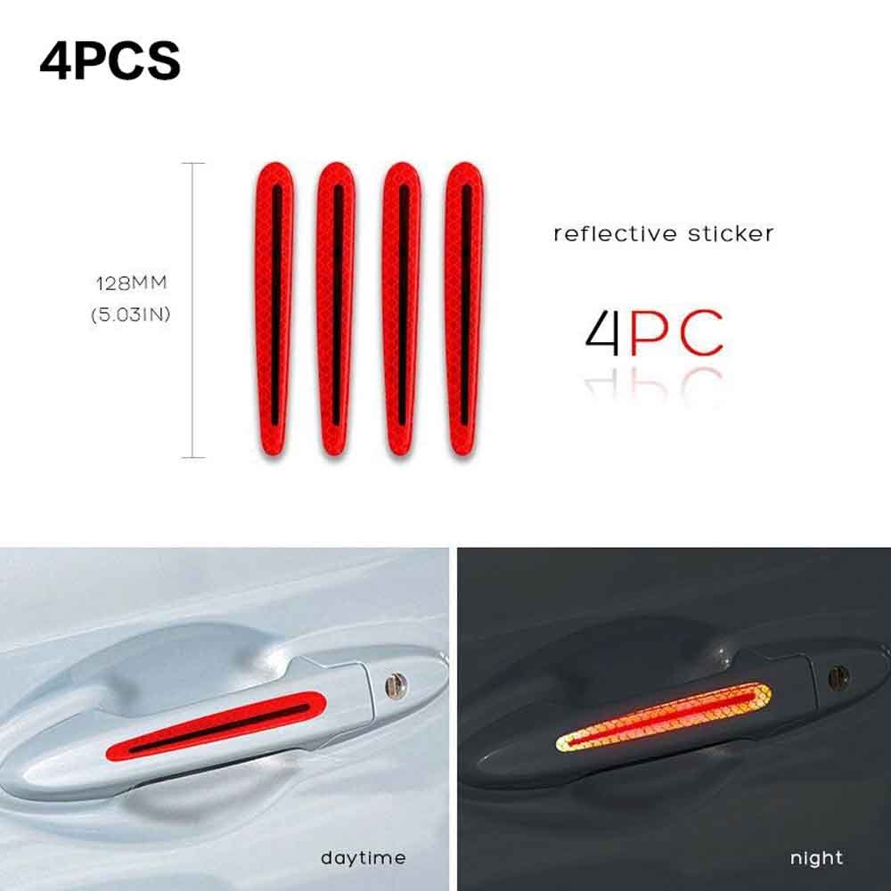 

4/8 шт. Универсальная защита от царапин ручки двери автомобиля из углеродного волокна, 3D светоотражающая защитная пленка