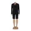 European & American Women's Spring/Summer Casual Suit: Jacket & Shorts Two-Piece Set