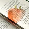 Marque-page en acrylique en forme de fruit Pomme Raisin Simulation Marque-page de lecture transparent Papeterie d'apprentissage Jouet pour enfants Cadeau