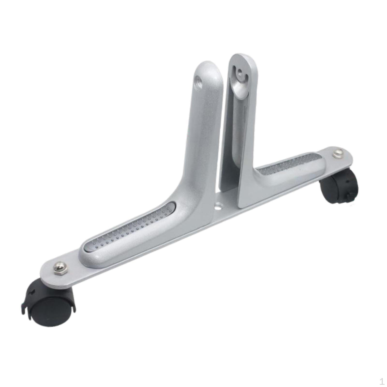 

Stand Movable Legs Braked Wheels Heavy Duty Steel Material Adjustable Convenient Installation серебряный