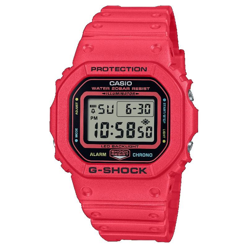 

Casio G-SHOCK Men s Resin 200M Water Resistant Shock Resistant Alarm Quartz Watch DW-5600EP-4 красный