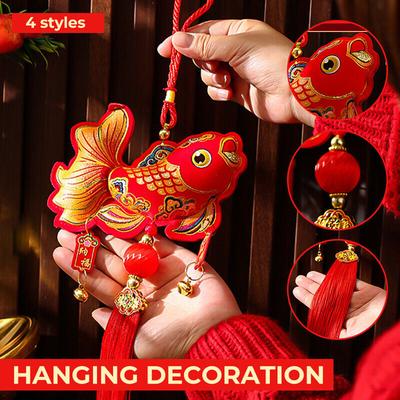 Chinese New Year Creative Hanging String Decor - Lucky Door & Fortune Ornament for Traditional Holiday Celebrations