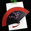 Chinese Style Blossom Printing Folded Fan Exquisite Elegant Handheld Fans  Wedding Party Decor