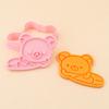Cartoon Bear Cookie Cutter Set Relaxing Bear Cake Decorating Mold Baking Tools Home Kitchen Accessories for DIY Biscuit Pastry