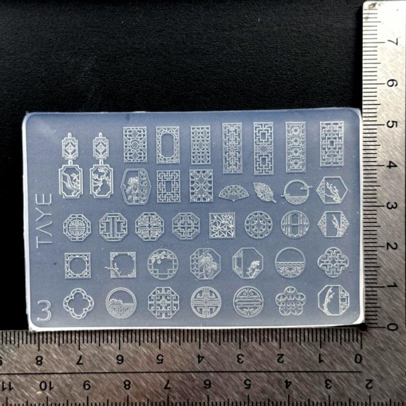 Butterfly Flower 3D Silicone Nail Art Mold Diy Vintage Flower Frame Floral Design Transparent Relief Template Manicure Tools